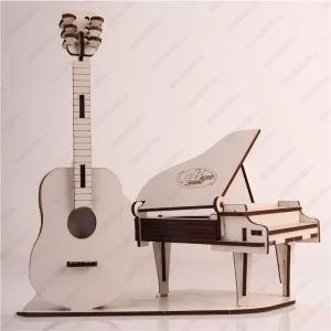 پازل چوبی گیتار و پیانو