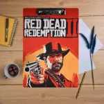 تخته شاسی A4 ام دی اف طرح RED DEAD